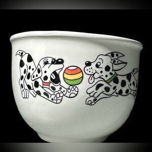 Two Ceramiche Egizia Playful Dalmatian
Puppies oversized Mugs ~Made in Italy